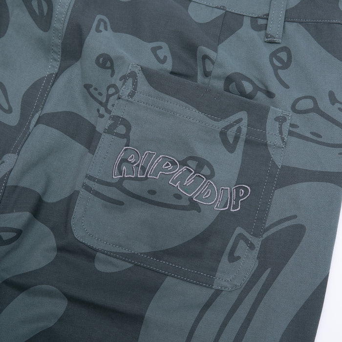 RIPNDIP Many Faces Twill Pants (Charcoal)
