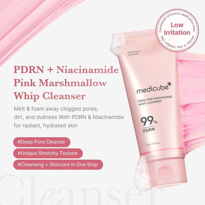 Medicube PDRN Pink Niacinamide Whip Cleanser 120 g