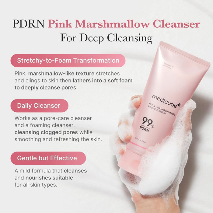 Medicube PDRN Pink Niacinamide Whip Cleanser 120 g