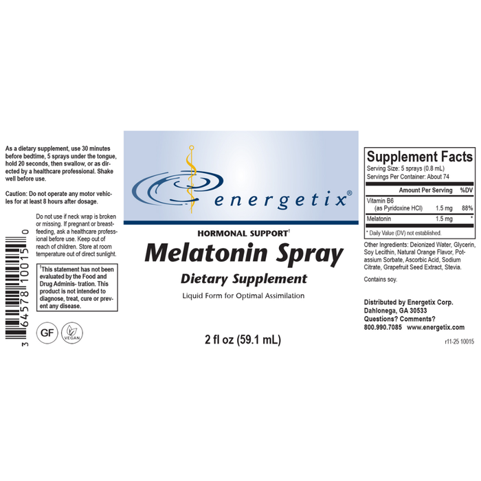 Liquid melatonin spray for sleep support. Great taste.