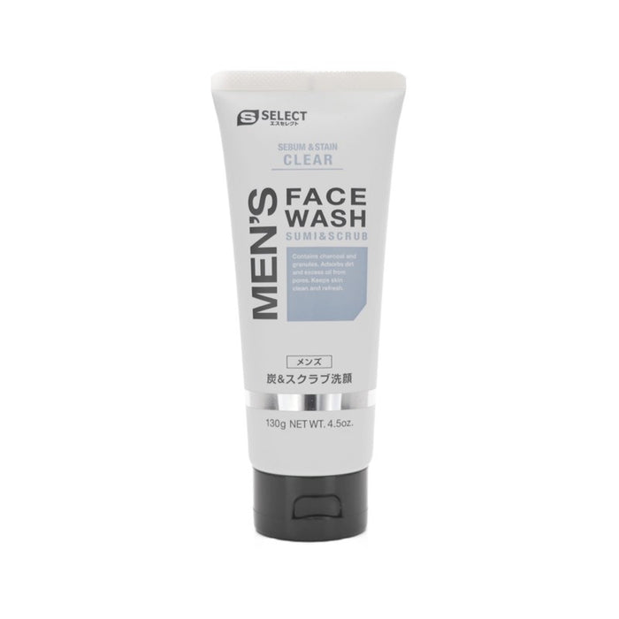 S SELECT Men's Face Wash Sumi & Scrub 130g | Isetan KL Online Store