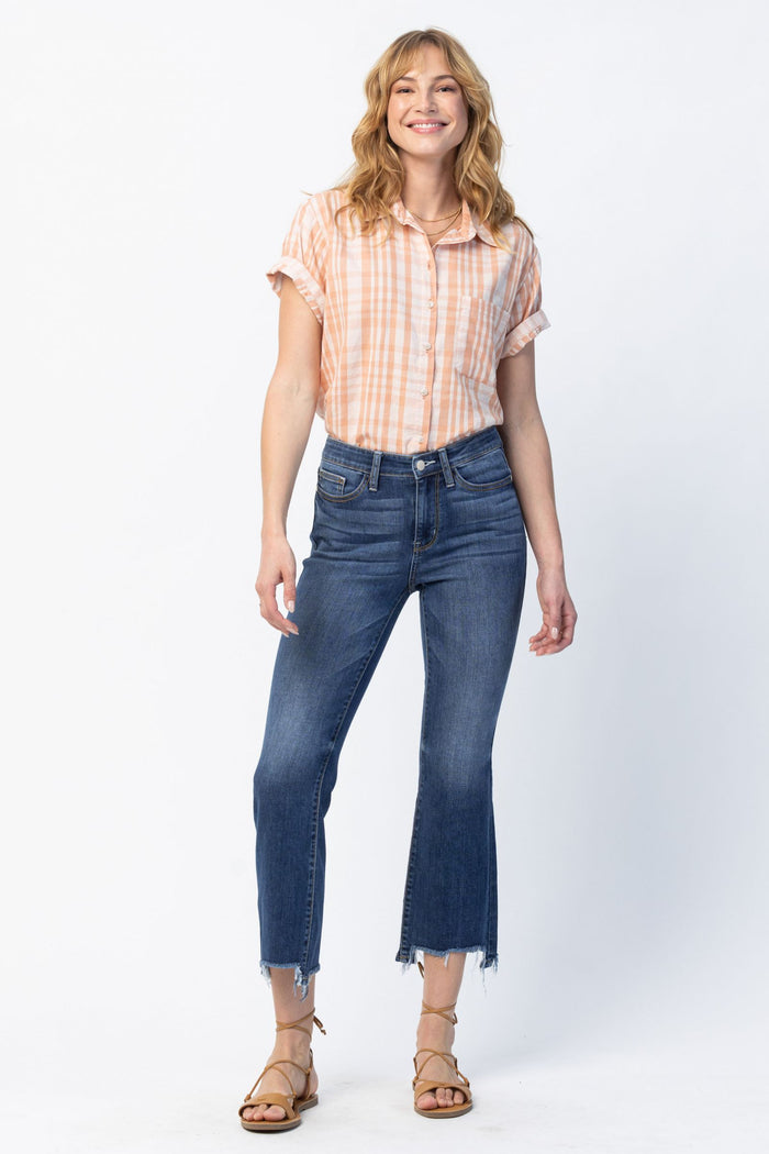 Midrise Cropped Boot w/Step Hem
