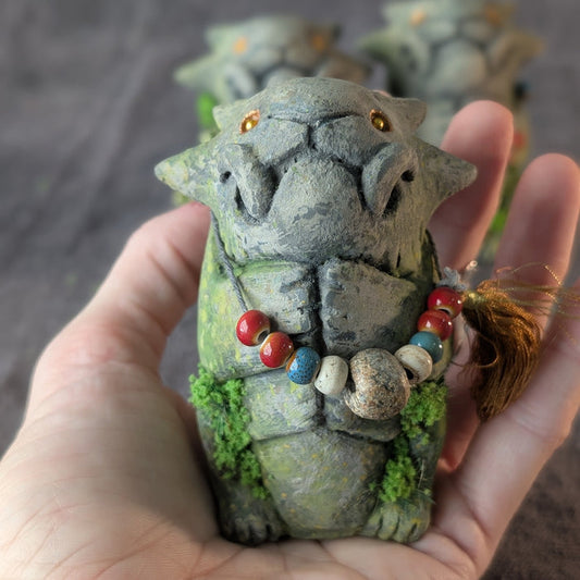 MINI FAUX STONE EFFIGY STATUE