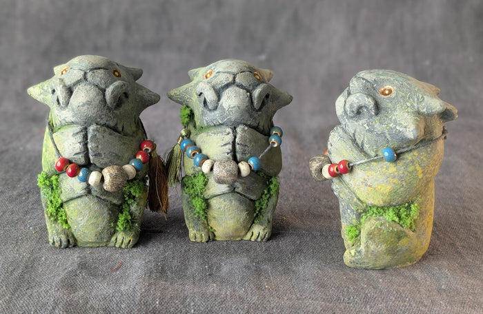 MINI FAUX STONE EFFIGY STATUE
