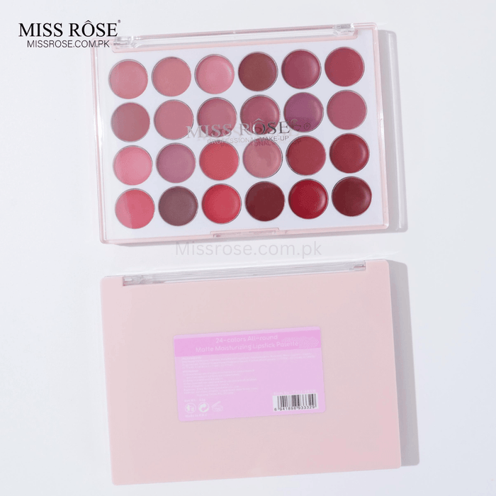 Shop Miss Rose 24-Color All-Round Matte Moisturizing Lipstick Palette in pakistan