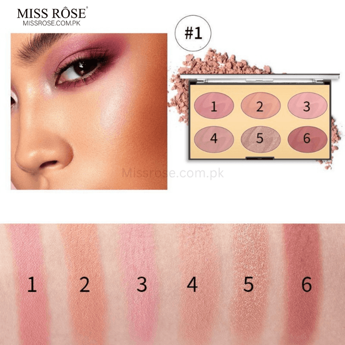 Miss Rose 6 Color Face Kit - Miss Rose Com Pk