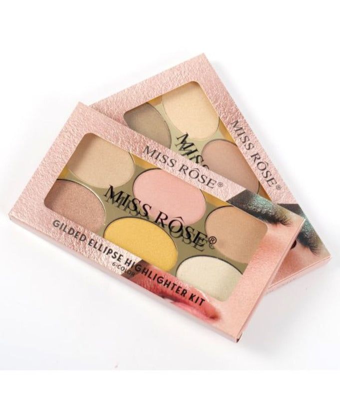 Miss Rose Com Pk Gilded Ellipse Highlighters Kit