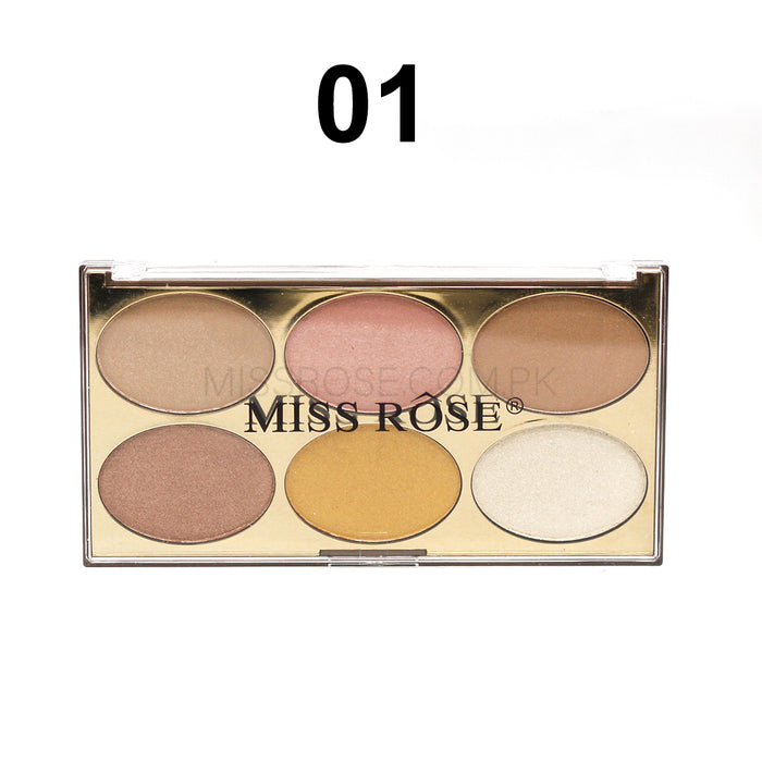 Miss Rose Com Pk Gilded Ellipse Highlighters Kit