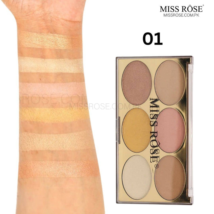 Miss Rose Com Pk Gilded Ellipse Highlighters Kit
