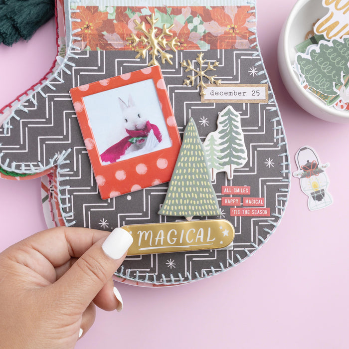 Mittens & Mistletoe Ephemera Die-Cuts 40/Pkg - Icons W/Gold Foil Accents