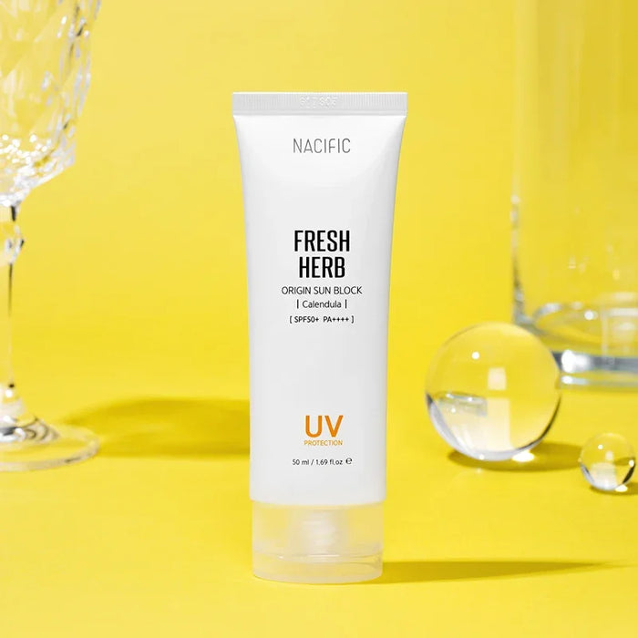 [NACIFIC] Fresh Herb Origin Sun Block Calendula SPF 50+ PA++++ 50ml - Ballagrio