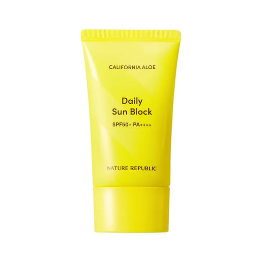 Nature Republic CALIFORNIA ALOE DAILY SUN BLOCK SPF50+ PA++++
كريم واقي شمس من نيجر ريببلك