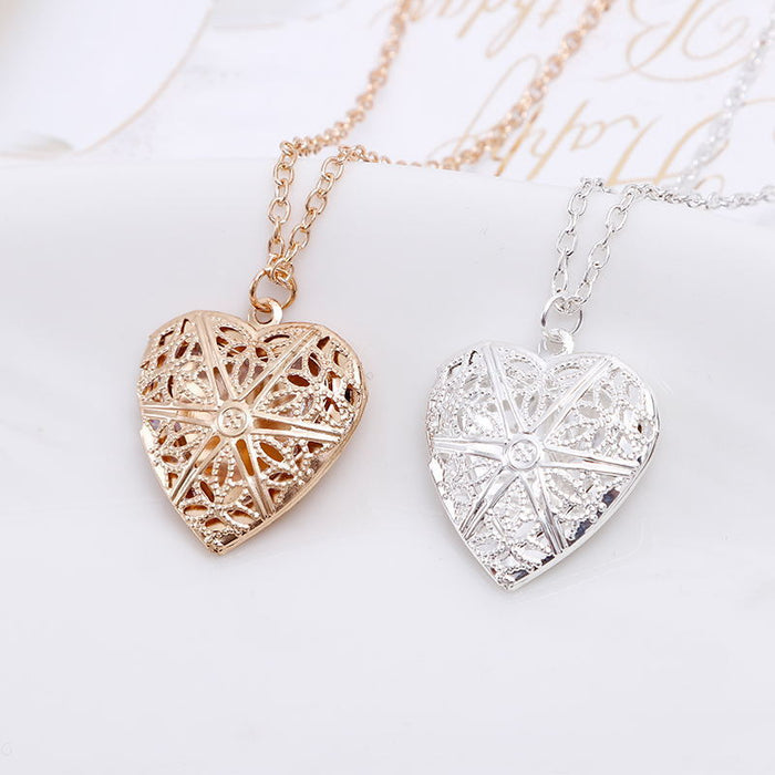 Necklace Pendant Heart Pendant Slot Photo Frame