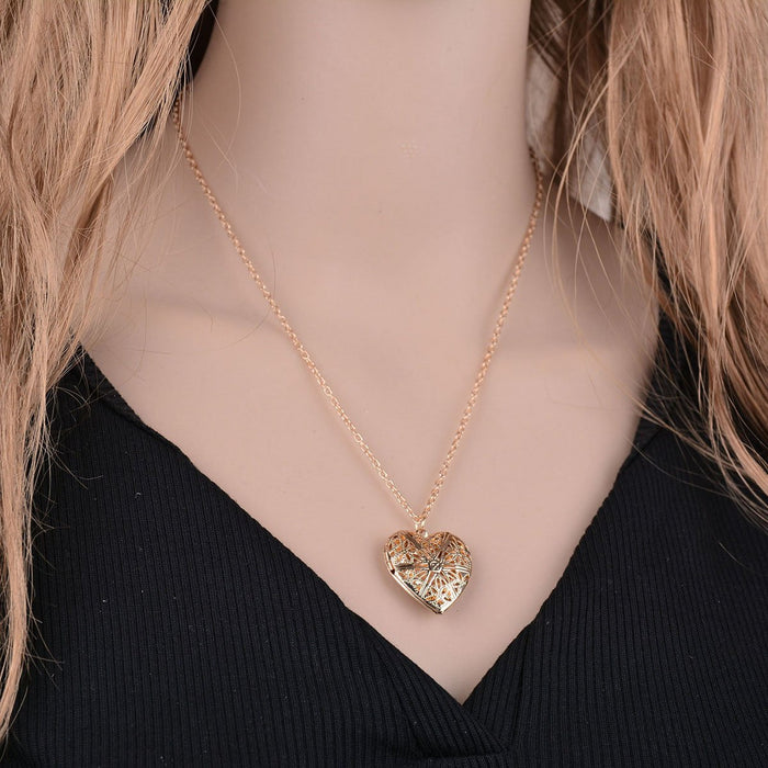 Necklace Pendant Heart Pendant Slot Photo Frame