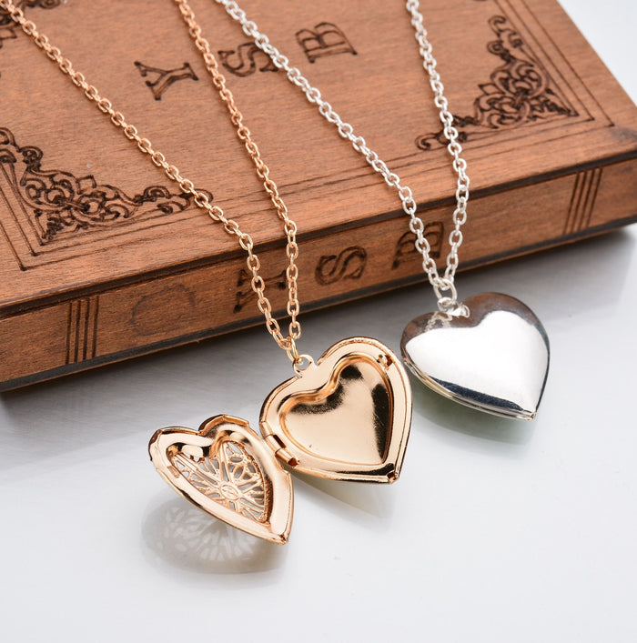 Necklace Pendant Heart Pendant Slot Photo Frame