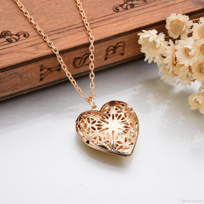 Necklace Pendant Heart Pendant Slot Photo Frame