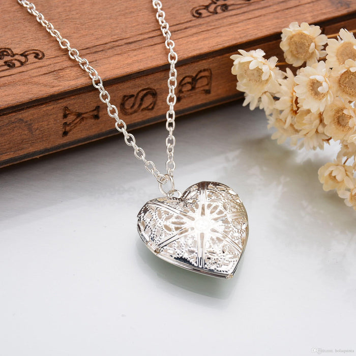 Necklace Pendant Heart Pendant Slot Photo Frame