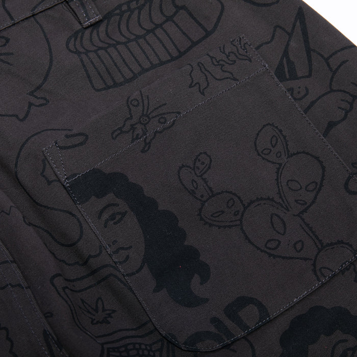 RIPNDIP Nerm Doodle Cotton Twill Pants (Chocolate)