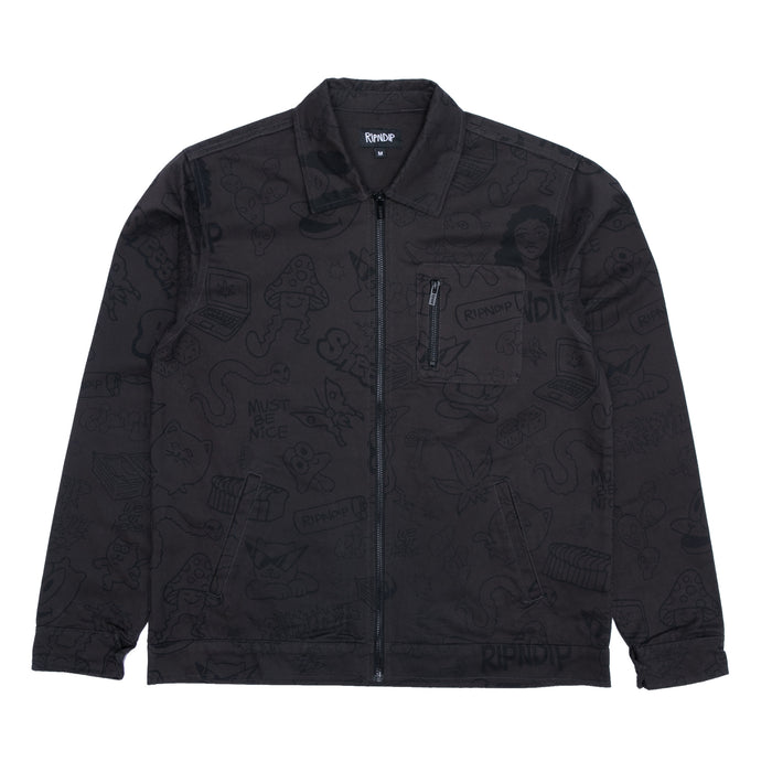 RIPNDIP Nerm Doodle Work Jacket (Chocolate)