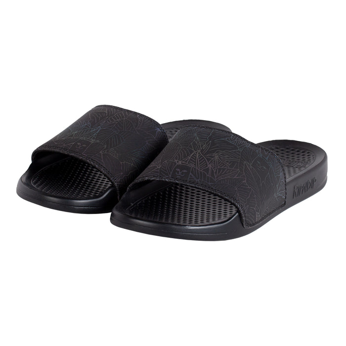 RipNDip Nermal Leaf Slides (Black Iridescent)