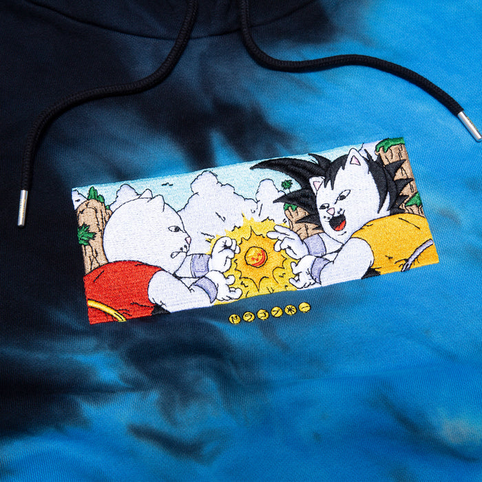 RIPNDIP Nermku Battle Hoodie (Black/Blue Dye)