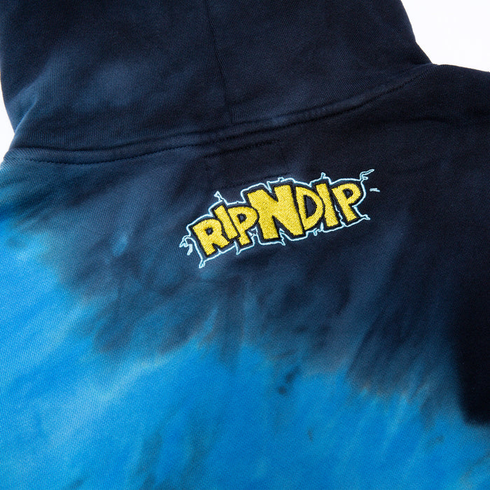 RIPNDIP Nermku Battle Hoodie (Black/Blue Dye)