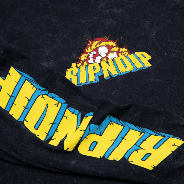 RIPNDIP Nermzilla Long Sleeve (Black Mineral Wash)
