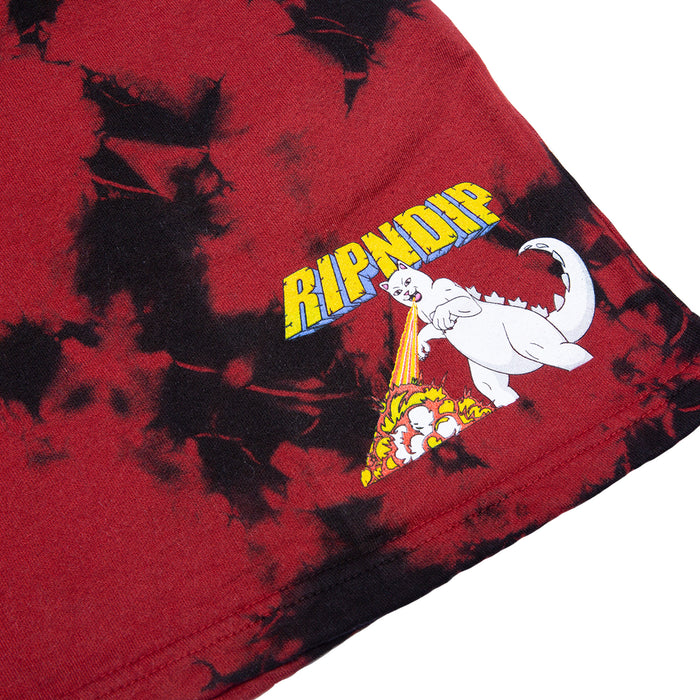 RIPNDIP Nermzilla Sweatshorts (Black/Red Dye)