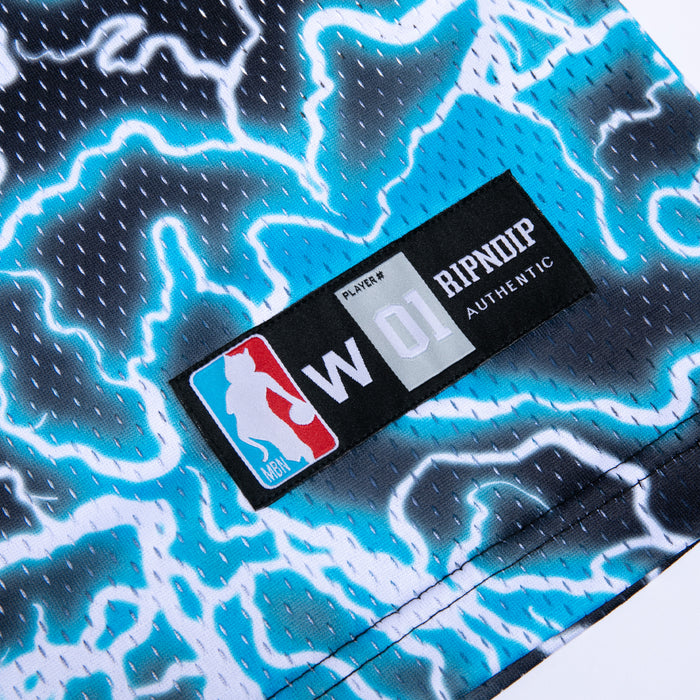 398101 Nikola Basketball Jersey (Black/Blue)