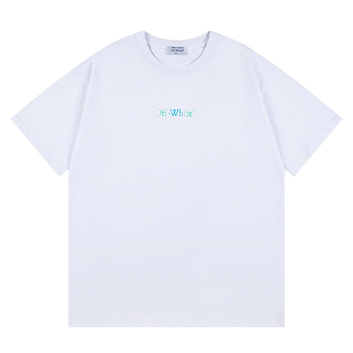 OFF WHITE Blue Arrow logo back T-Shirts