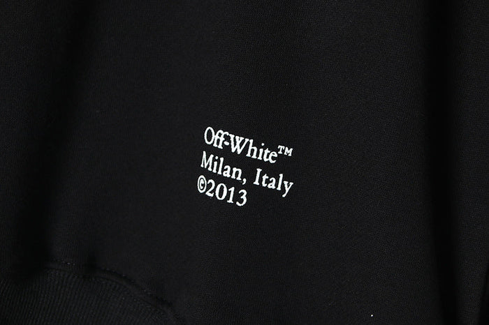 OFF WHITE Caravaggio black and white oil painting arrow Sweatshirts