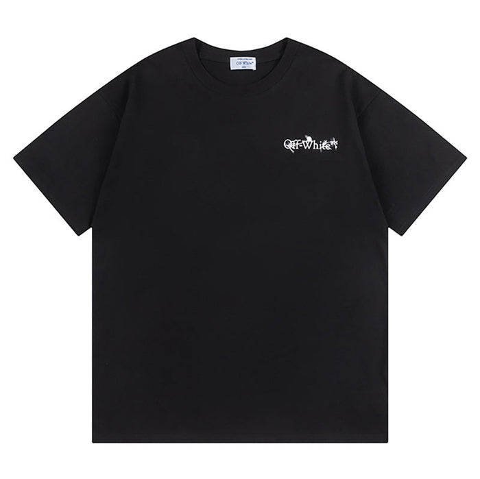 OFF WHITE logo-print Pink T-shirt