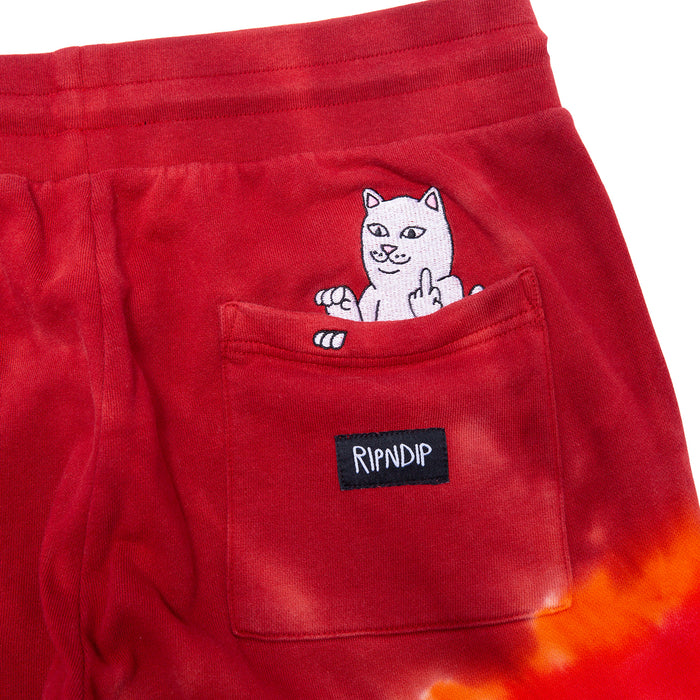 347205 OG Prisma Embroidered Sweatpants (Red Tie Dye)