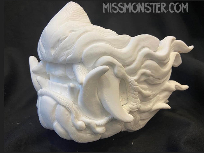 ( OPENS FRIDAY OCT 2ND 2PM PST) SNARL HALF MASK BLANK- *** PRE-ORDER! WILL NOT SHIP FOR 3-6 WEEKS***