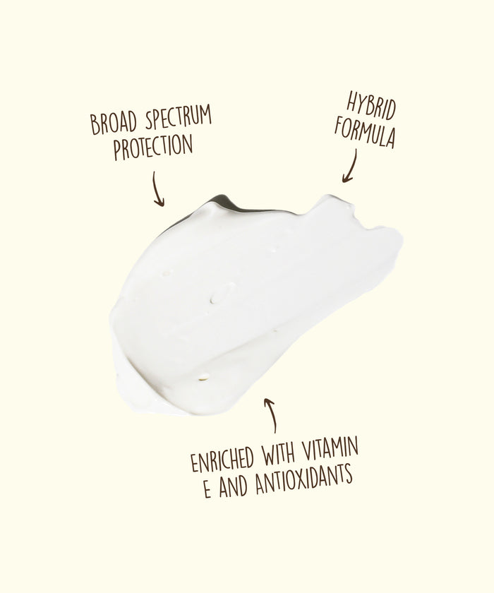 Creamy texture of Original SPF 50 Face Cream with broad spectrum protection and antioxidants by Sun Bum