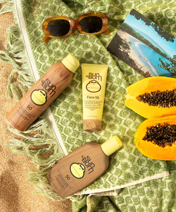 Original SPF 50 Sunscreen Face Lotion with weightless, quick-absorbing protection by Sun Bum.