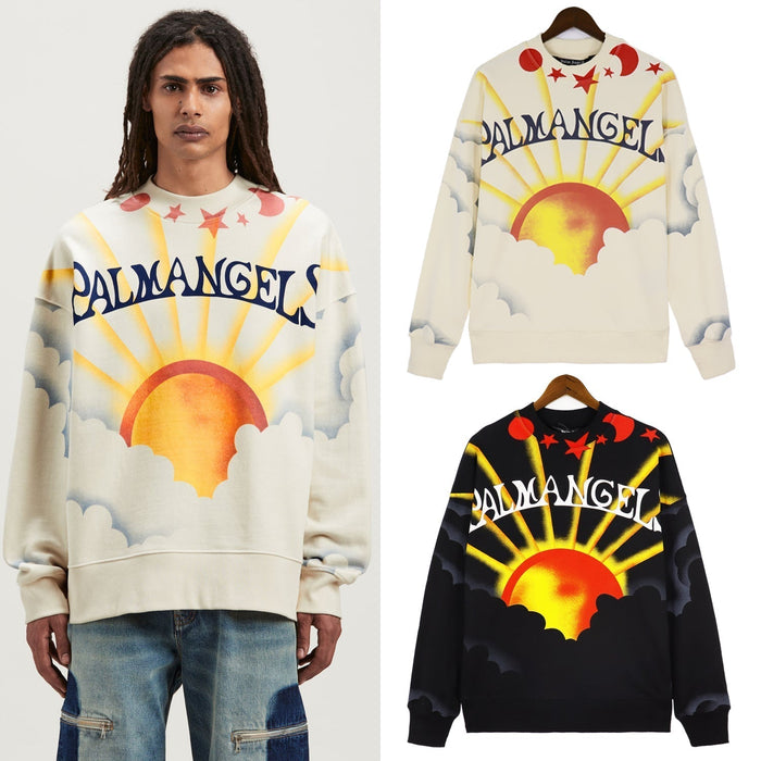 Palm Angels Sunrise PiercesTHE Clouds Sweatshirts