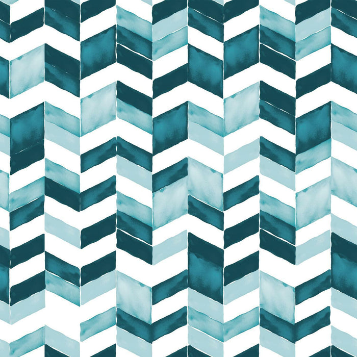 Paul Brent Watercolor Chevron Peel & Stick Wallpaper - EonShoppee