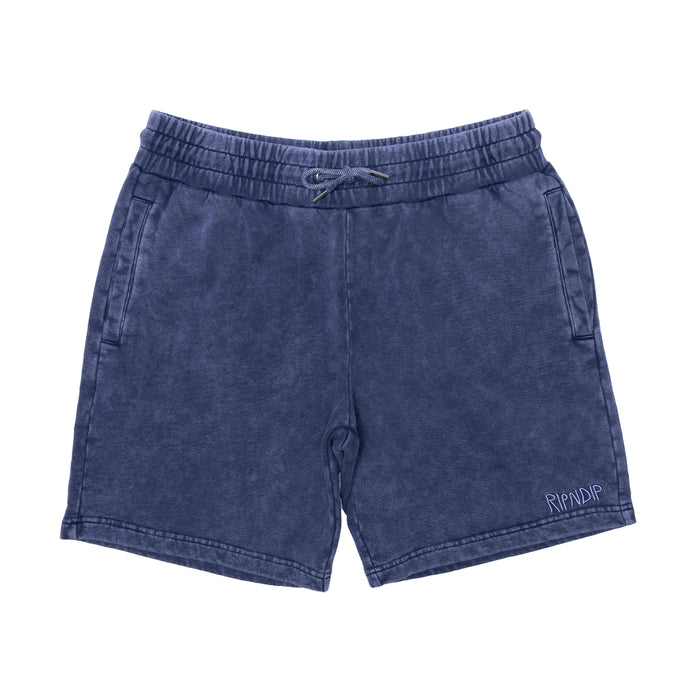 RIPNDIP Peek A Nermal Sweatshorts (Navy Acid Wash)
