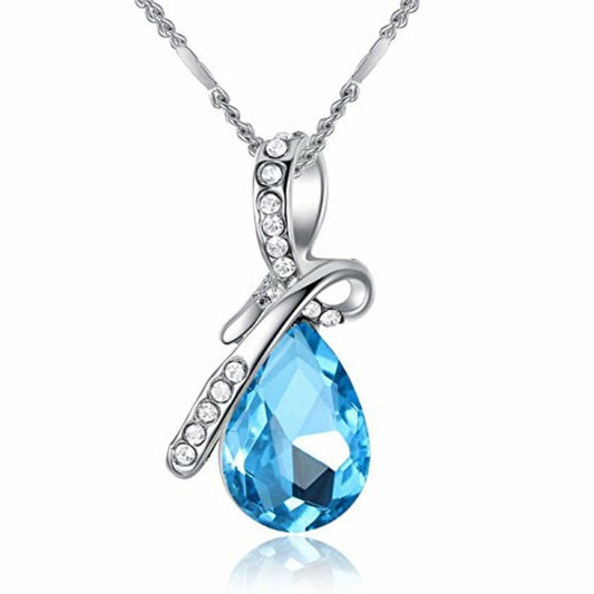 Pendant Necklace Chain "Crystal Drop"