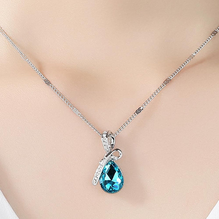 Pendant Necklace Chain "Crystal Drop"