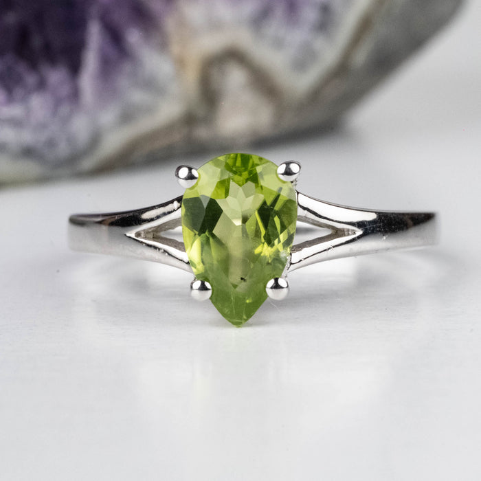 Peridot Ring 8x6mm | Choose Size - InnerVision Crystals
