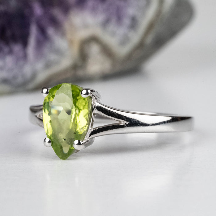 Peridot Ring 8x6mm | Choose Size - InnerVision Crystals
