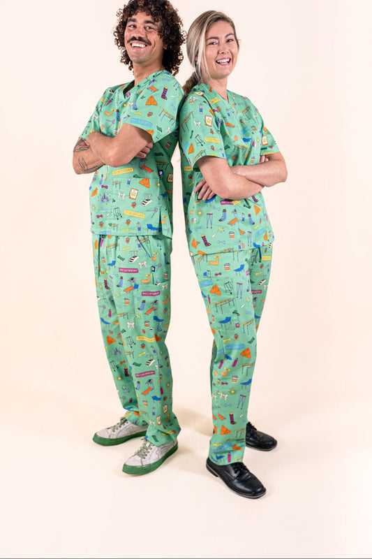 Physiotherapy – Unisex Printed Scrub Pant