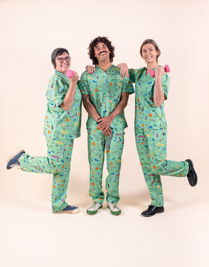 Physiotherapy – Unisex Printed Scrub Pant