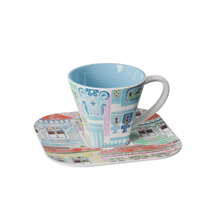 [Pickup Only] Watercolor Joochiat Cup and Saucer 100ml (Blue)