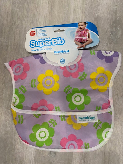 Plastic Bibs- Flowers