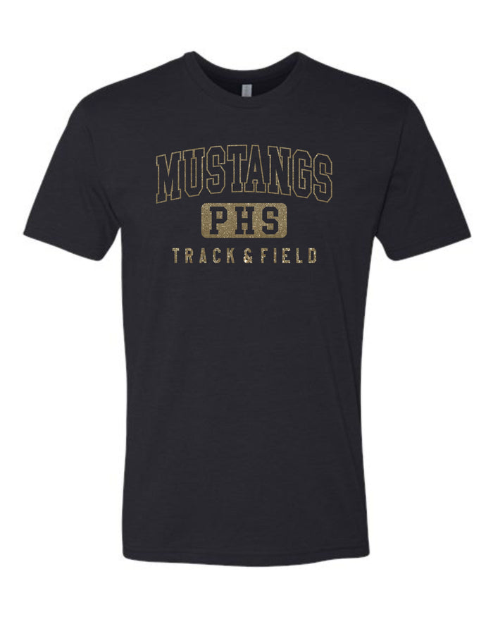 Pondo FAN Track & Field ATHLETIC Tee- matte and glitter