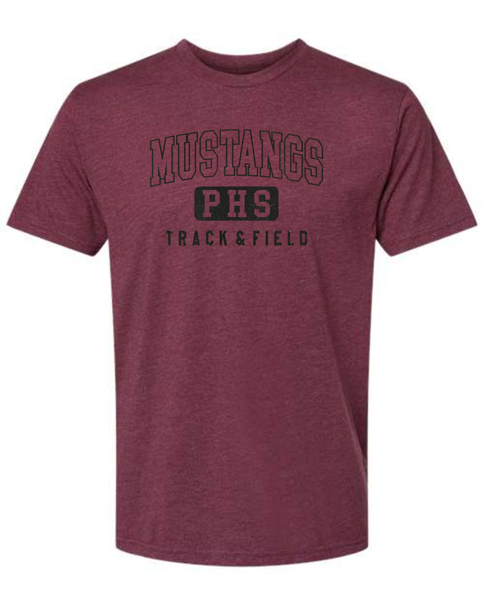 Pondo FAN Track & Field ATHLETIC Tee- matte and glitter