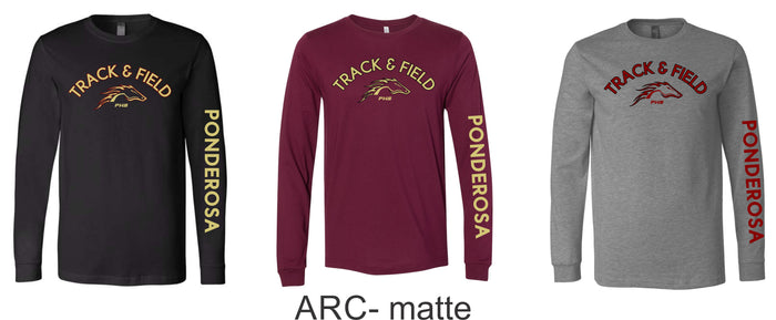 Pondo FAN Track & Field Bella Canvas Long Sleeve Tee- 4 Designs